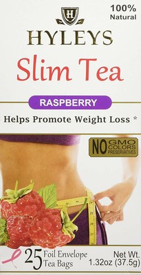 HYLEYS 100% NATURAL SLIM TEA RASPBERRY 25 TEA  (4791045012429)
