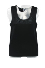 Women's wide shoulder shirt, wool/silk SPIDER, black cod.073382