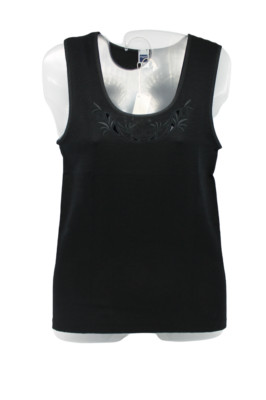 Damen Bluse mit breiter Schulter, Wolle/Seide SPINNE, schwarz cod.073382