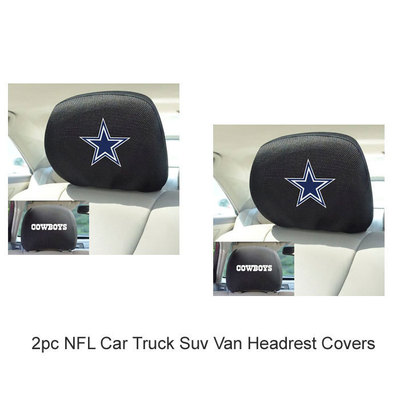 New FANMATS NFL Dallas Cowboys Mesh Head Rest Cover For Cars / Trucks