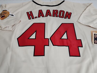 Hank Aaron Signed Autographed Auto 1963 Milwaukee Braves XL Jersey