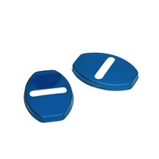 2x Polished Blue Stainless Door Latch Striker Cover Fits 98-19 Beetle