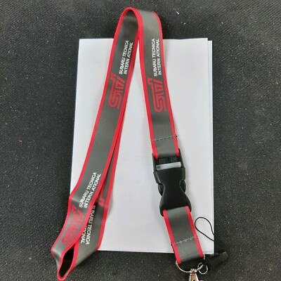 #ad #ad Subaru Black Red Automotive Lanyard Keychain $10.99