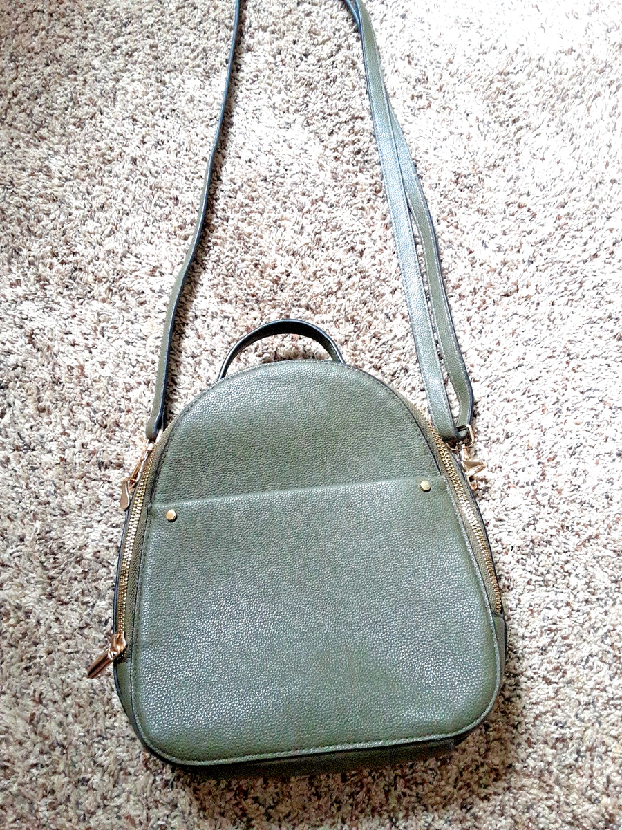 Target A New Day Backpack Sling Bag Purse Green With Gold Hardware & Zipper