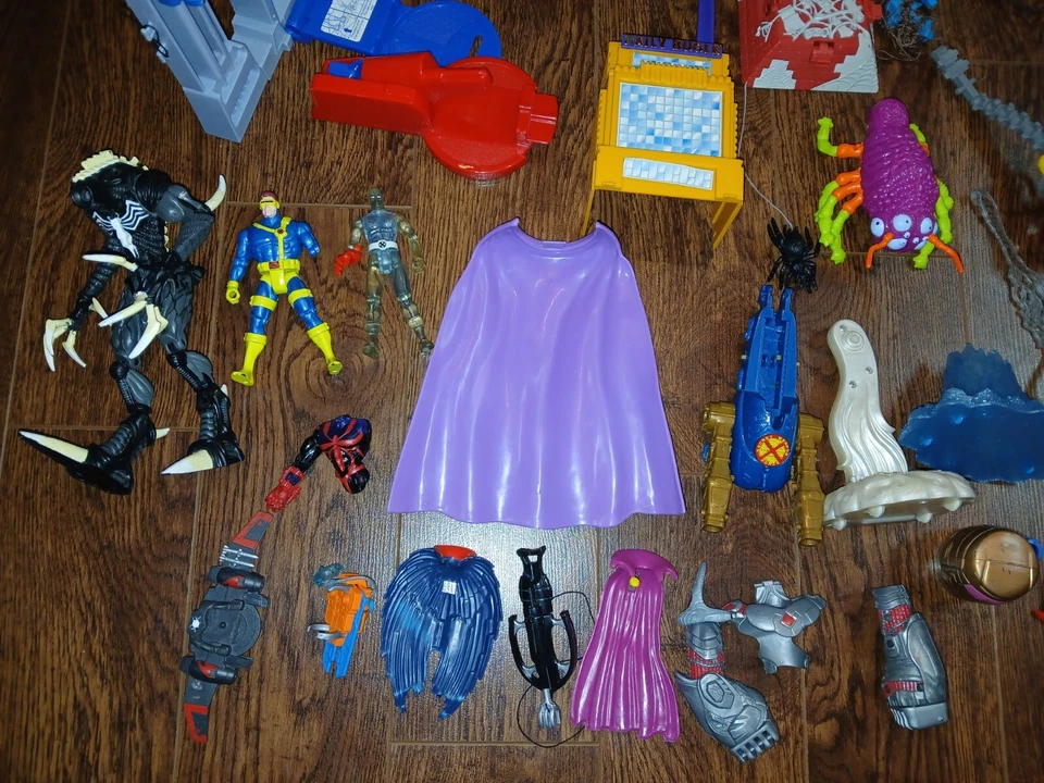 MARVEL SPIDER-MAN SNEAK ATTACK FLIP 'N TRAP PLAYSET X-MEN PARTS LOT TOYBIZ 1996 - Изображение 2 из 4