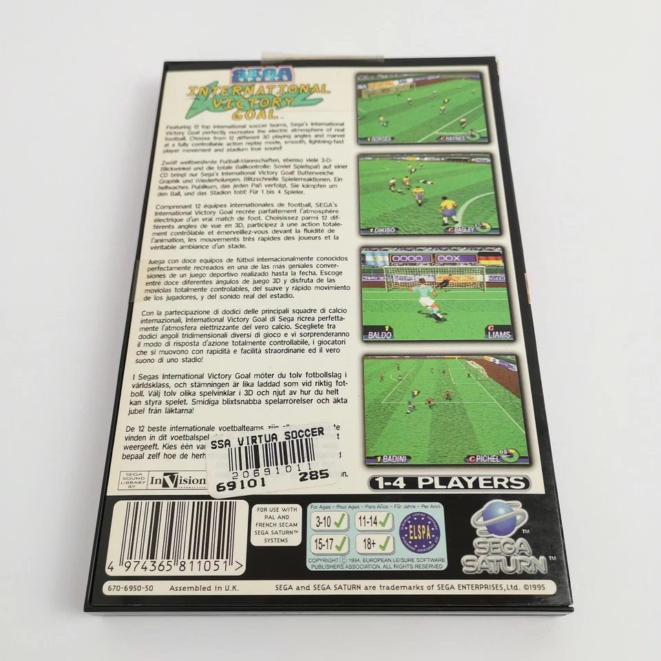 Sega Saturn Spiel " International Victory Goal " SegaSaturn | OVP | PAL Fußball - Bild 3 von 4