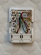 10pc 2 Port RJ11 4C Telephone/Phone Line White Modular Jack Surface Mount Box FS