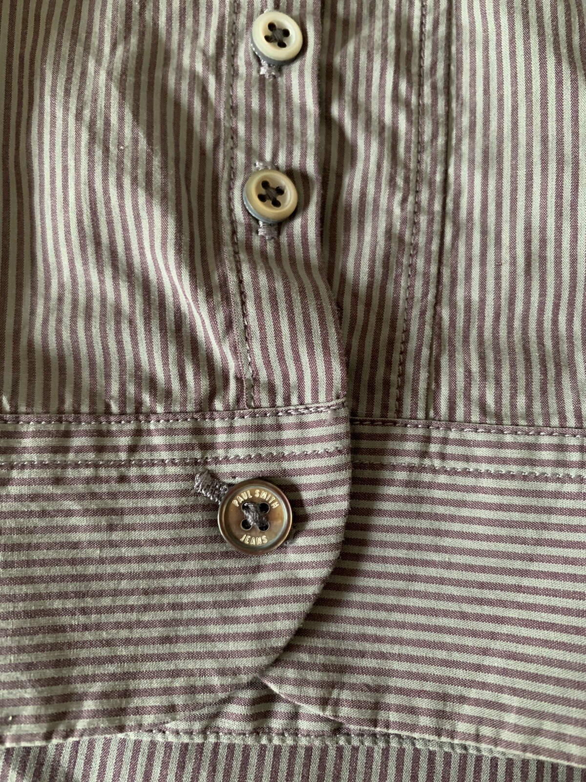 Paul Smith - Long  Sleeve Shirt "JEANS"  Tailored Fit Size M Pit to Pit 20 BNWT image 10