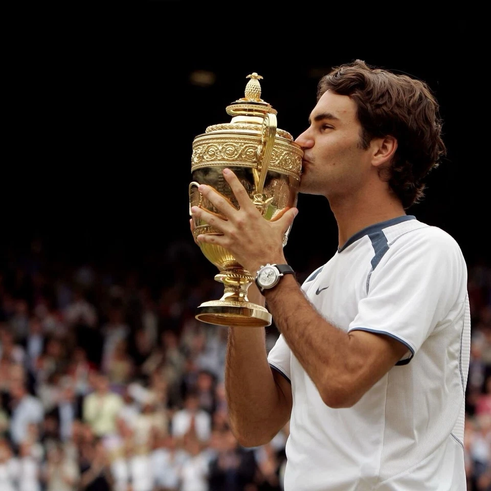 RareNike Roger Federer RF 2005 Wimbledon Crew Polo Shirt M Sphere Rafa Nada - Image 2 of 4