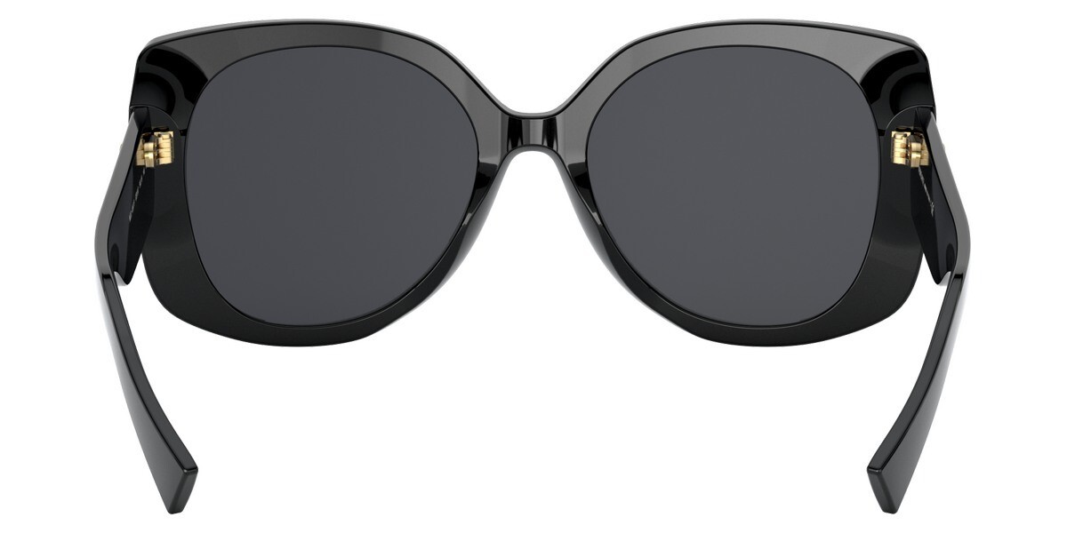 NWT Versace VE4387F Black Oversized 56mm Sunglasses Amazon.com: Versace VE4387 GB1/87 56MM Black/Dark Grey  main image 2