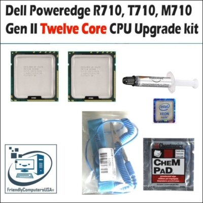 12 Core Dell Poweredge T710,R710,M710 Gen II CPU Processor Upgrade to X5690