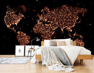 3D Night Starry Sky 155NA World Map Wall Paper Wall Print Decal Mural Fay