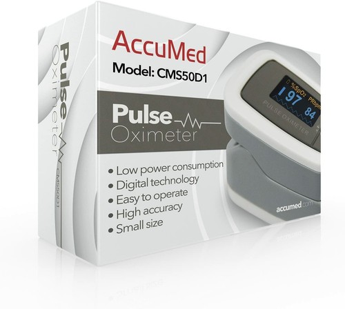 AccuMed CMS-50D1 Fingertip Pulse Oximeter Finger Pulse SpO2 Monitor White - Picture 4 of 5