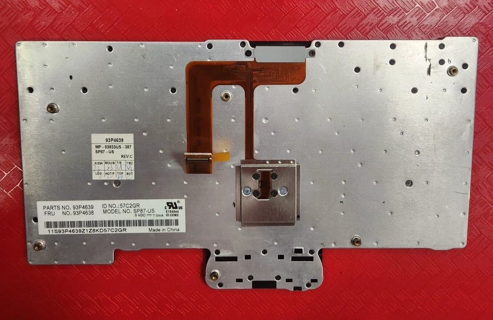 IBM Keyboard for Lenovo Thinkpad X40 X41 Tablet US 93P4639/FRU 93P4638 - Image 2 of 3