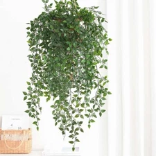 Plastic 85CM Artificial Green Hanging Potted Trailing Plant Indoor Outdoors Use