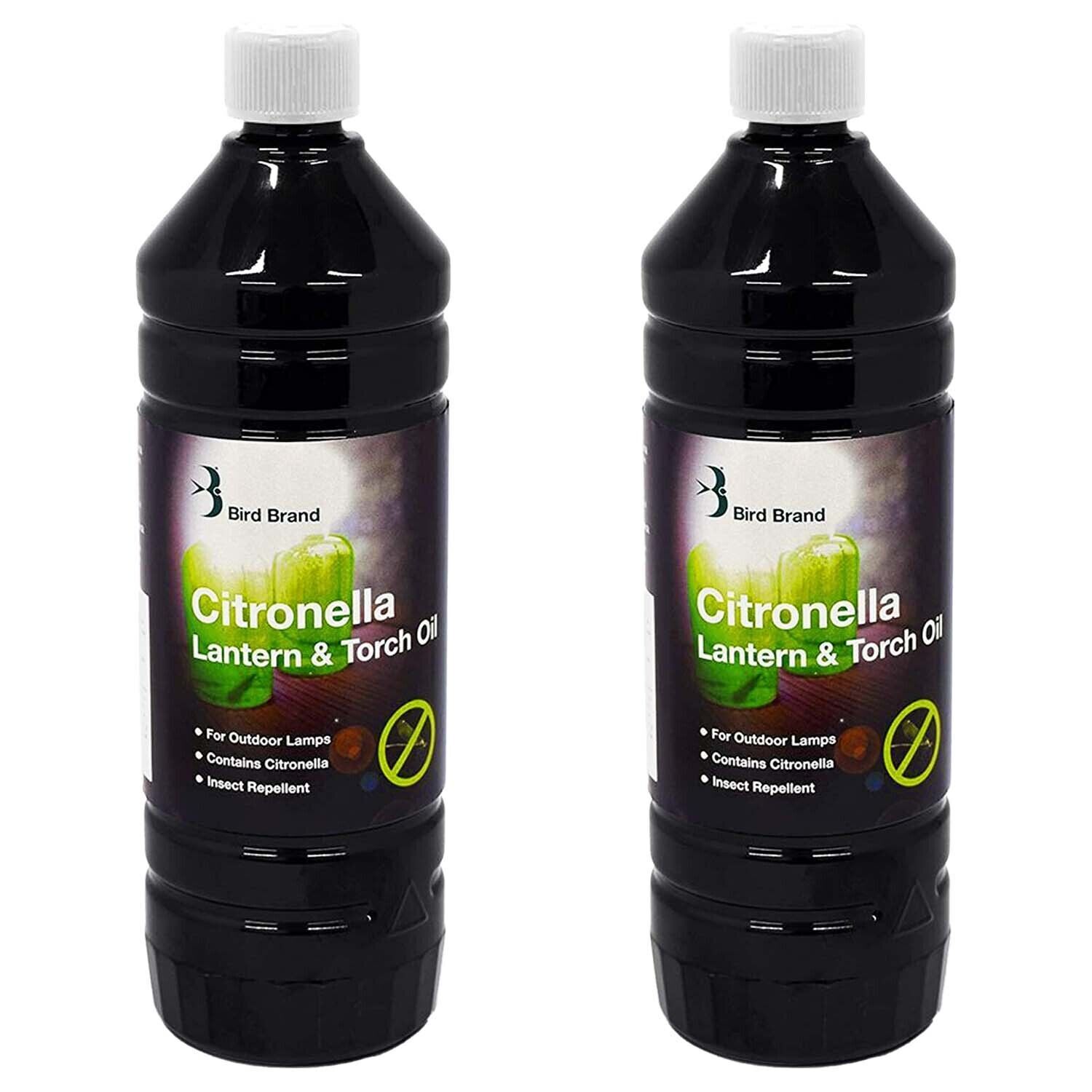 Bird Brand Citronella Lamp Oil 1L Fuel for Modern Traditional Oil Lamps