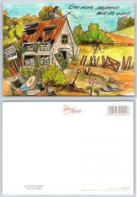 ONE MORE PAYMENT AND IT'S OURS John Hinde Comic Humor Postcard V734