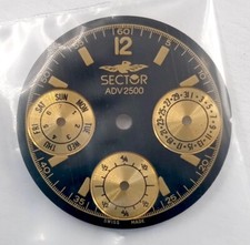 NOS Secteur ADV 2500 Chronographe Ésphere 5215218501 Cadran Montre Vintage