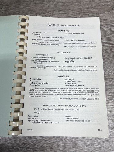 Vintage Spiral Bound Cookbooks, Community Church , Old Recipes Lot Of 5- 70s-80s - Picture 5 of 24