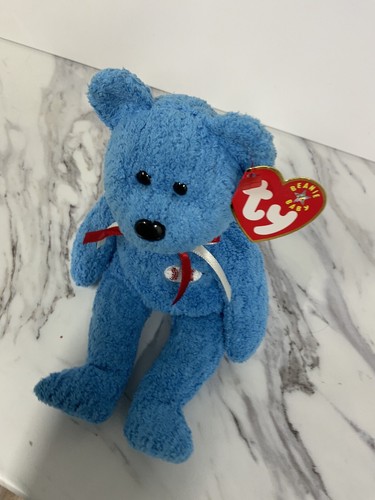 TY Beanie Baby Addison Baseball Teddybär mit Etikett Spielzeug 2001 - Bild 6 von 12