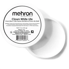 Clown White Lite 2oz theatrical circus face paint stage makeup cosmetic Mehron
