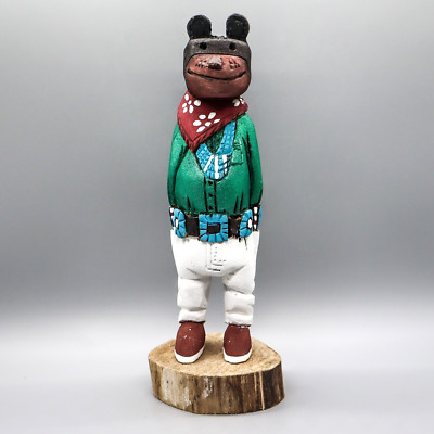 NAVAJO FOLK ART-HANDMADE NAVAJO BEAR  by PERNELL YAZZIE-NATIVE AMERICAN