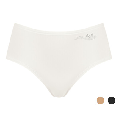 Sloggi ZERO One Midi Slip - nahtlos - Schwarz / Cognac / Silk White - Gr. S - XL