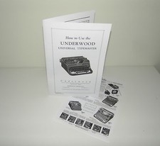 Underwood Universal Typemaster Instruction Manual Reproduction + Advertisement thumbnail