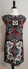 WOMENS sz 0 BANANA REPUBLIC DRESS OFFICE WEAR CAREER PRETTY! PATTERNED EUC