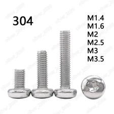 M1.4 M1.6 M2 M2.5 M3 M3.5 304 Stainless Steel Torx Soket Pan Head Screws