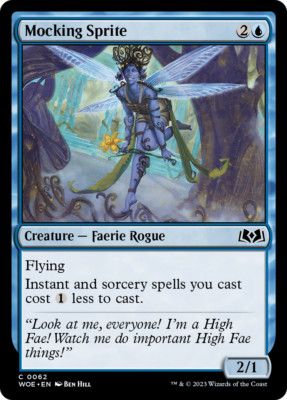 x4 Mocking Sprite WOE MTG 62 COMMON M/NM 4x