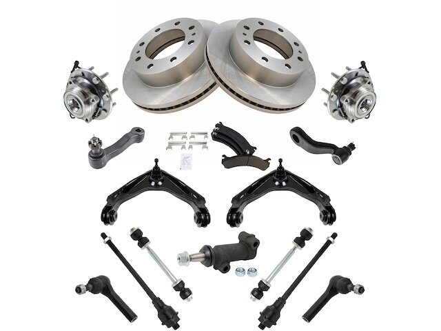 Front Brake Pad Rotor Wheel Hub Control Arm Kit fits Silverado 3500 39NDVW