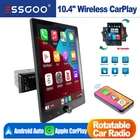 10.4" Single DIN Car Stereo Wireless Apple CarPlay Android Auto Head Unit AUX FM