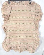 PAIR Ralph Lauren LILLIAN EURO Pillow SHAMS Pink FLORAL Goes W/Evelyn Ruffles