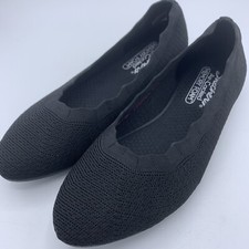 Skechers Cleo Recycled Washable Knit Flats Love Spell Black Women  s Size 8.5
