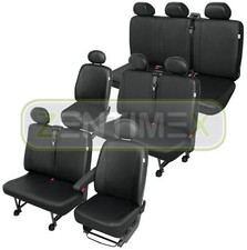 Sitzbezüge Schonbezüge SET QV für VW T4 Transporter Kunstleder schwarz