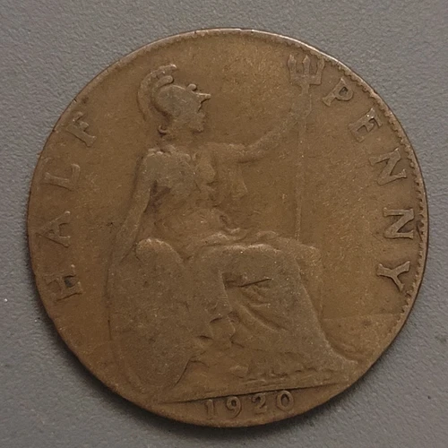 1920 George V Half Penny — photo from the most recent tracked eBay sale