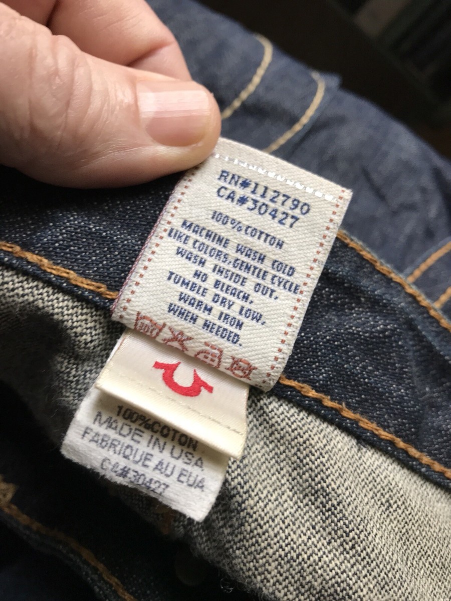 True Religion Jeans Slight Flare 30x33 Leather Patch | eBay
