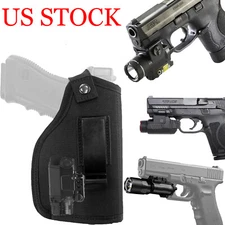 Tactical IWB OWB Gun Holster Concealed Carry Fits with Flashlight or Laser Light