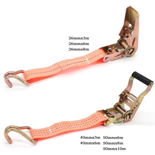 Cinghie cravatta resistenti 1""/1,5""/2"" cinghia a cricchetto rimorchio auto rimorchio carico - Foto 5 di 15