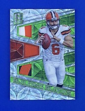2018 Spectra Building Blocks #2 Baker Mayfield Neon Green Prizm Rookie RC /25