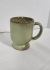 Frankoma Pottery C2 Green Brown Mug Vintage