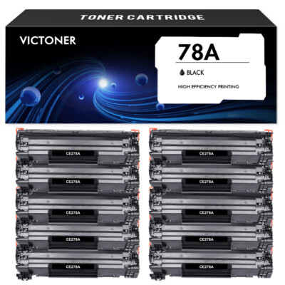 10PK CE278A 78A Compatible Toner for HP LaserJet Pro P1606dn M1536dnf MFP D550