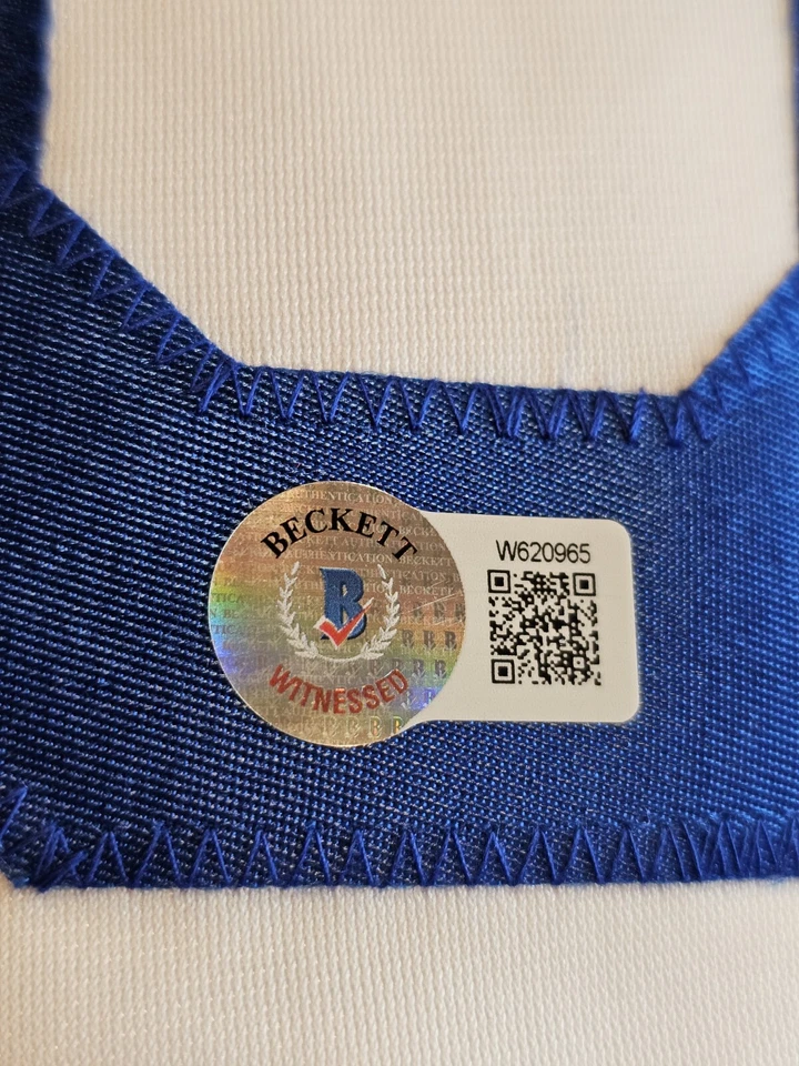 Steve Garvey Autographed/Signed Jersey Beckett Sticker Custom White Jersey - Image 3 of 4