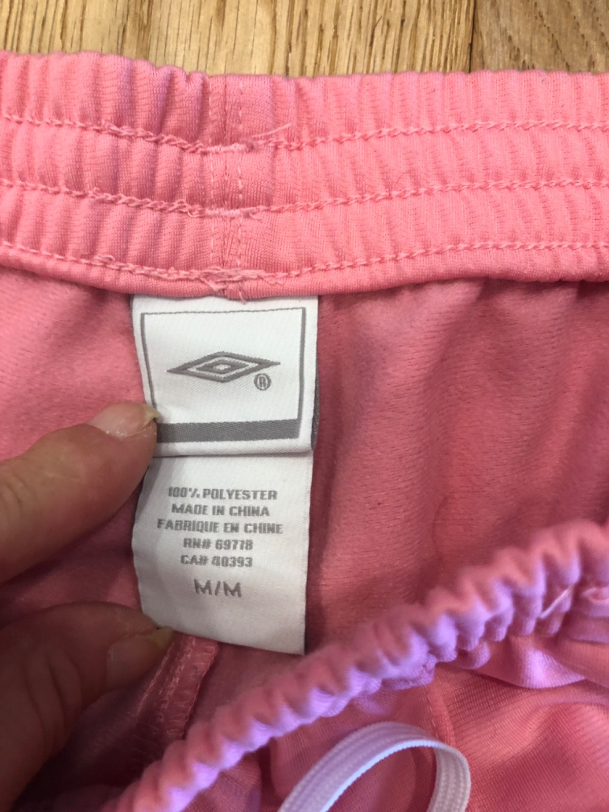 Throwback UMBRO pink/white polyester track suit j… - image 2