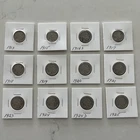 Lot of 12 US Buffalo Nickels (1913-1925) includes coins from P D and S mints.