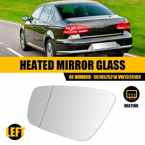 APA Replacement Exterior Mirror Glass Fits 2012 - 2015 Passat Power Heated Passenger Side 561857522a Vw1325103