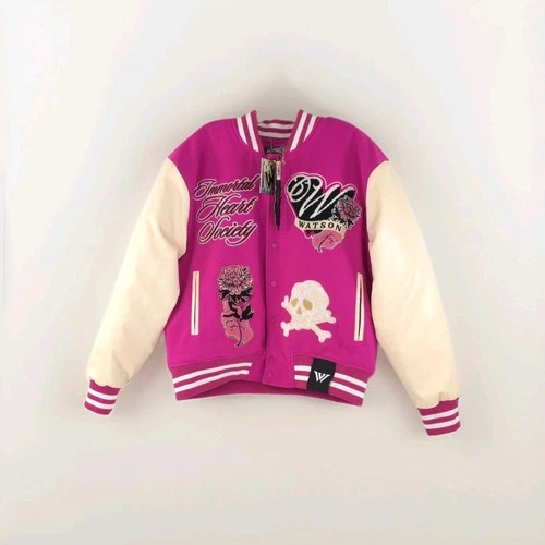 NWT Watson  Immortal Heart Society Embroidered Varsity Jacket XL MSRP $350 - product listing photo