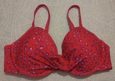 TU Wired And Padded Multicoloured Bikini Top UK Size 40DD