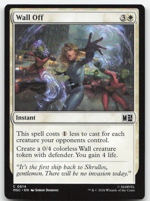 Wall Off 614 MSC Commander: Marvel Super Heroes Magic MTG NM